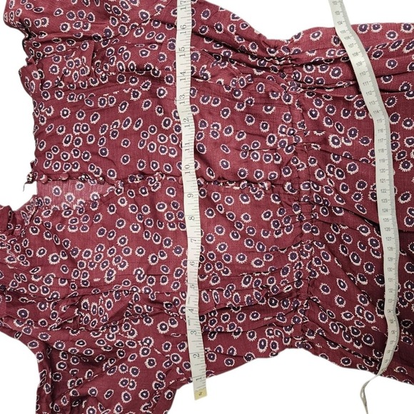 Outerknown Women's Floral Ruffle Trim Long Sleeve Maxi Dress, Small - Picture 4 of 7